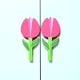Handcrafted Acacia Wood Tulip Handle Pair